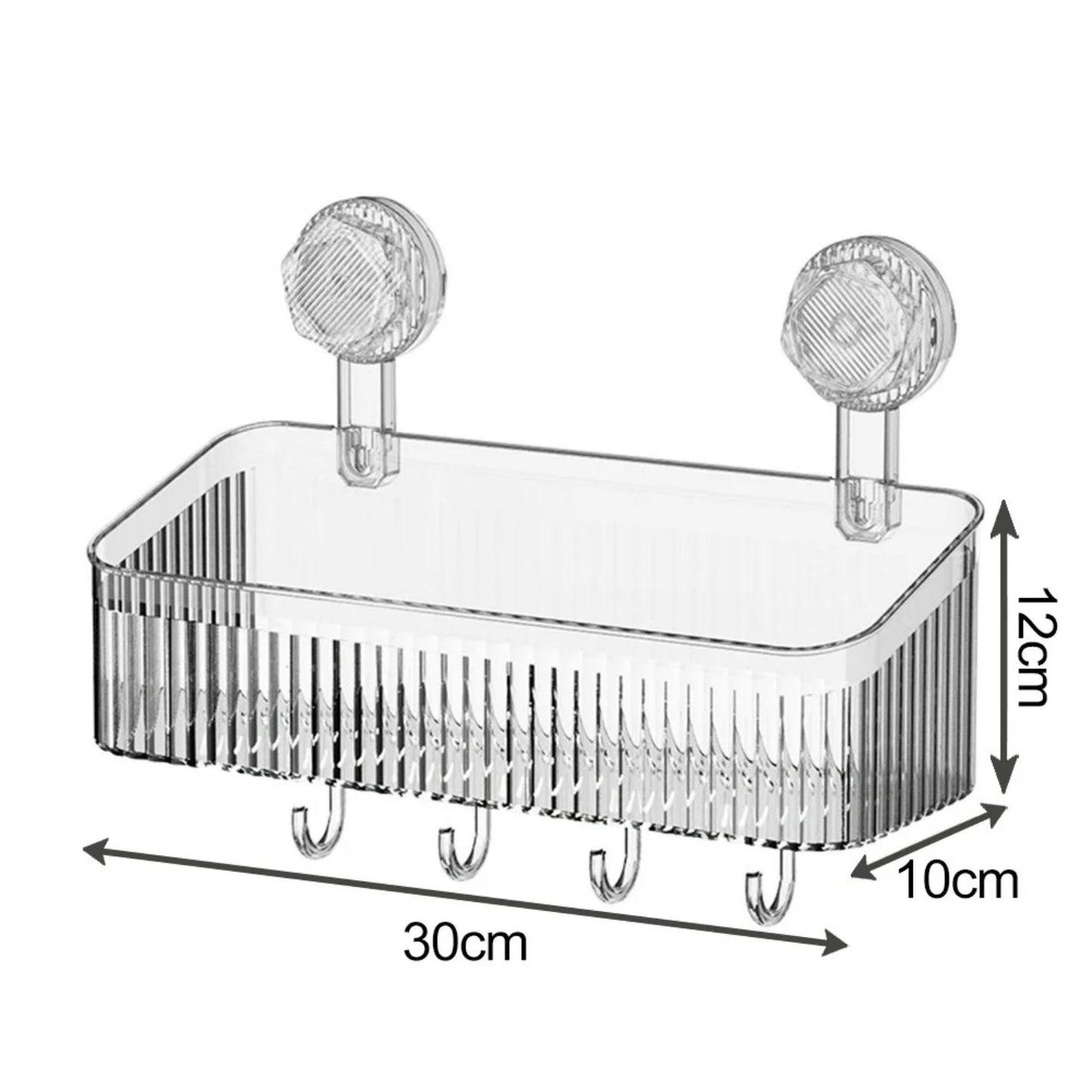 LunaLulinlk Suction Cup Shower Holder, Reusable Bathroom Shelf Holder with Suction Cup, Wall Mounted Shower Shelf Organizer