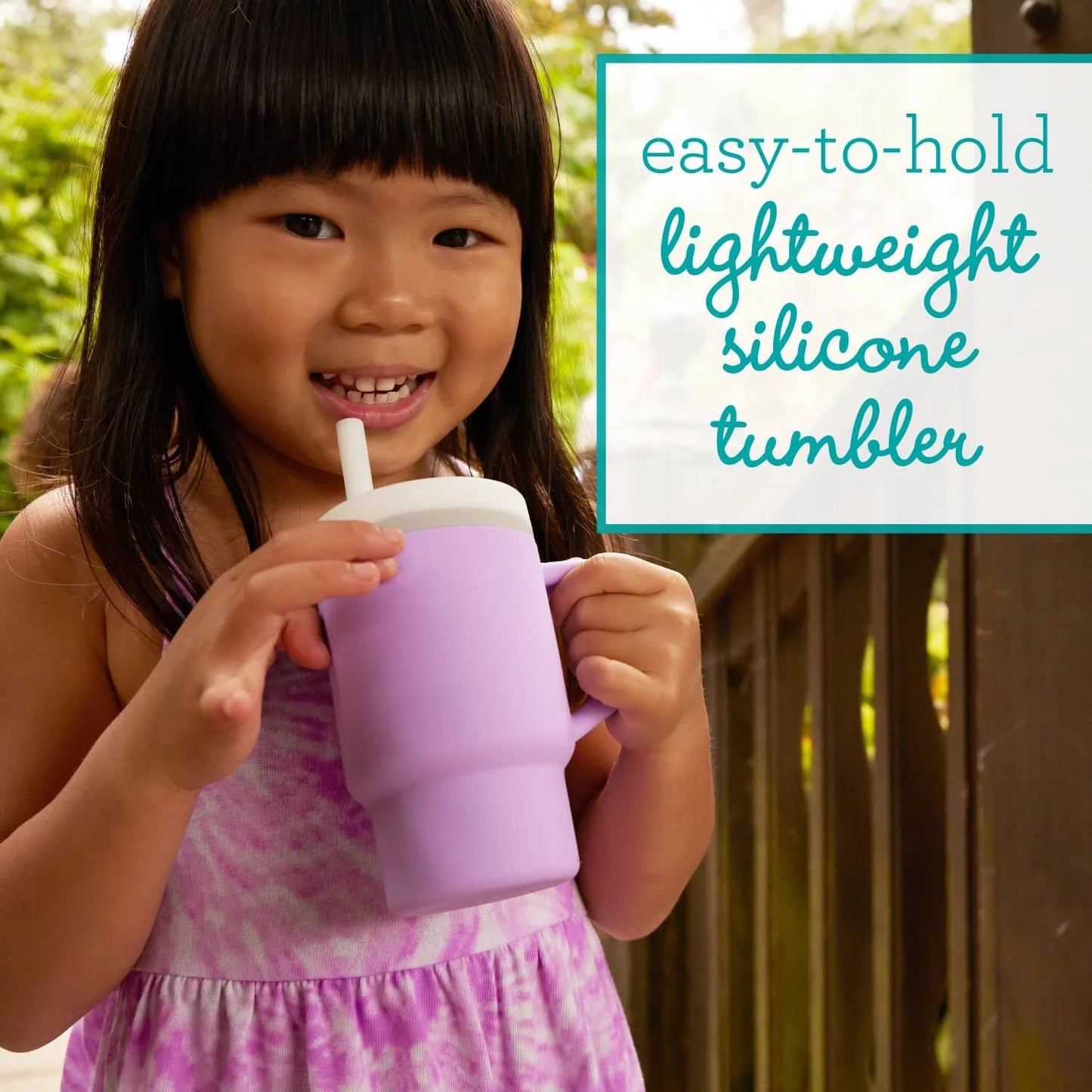 LunaLulinlk Tumbler – Adorable 9 oz. Training Cup with Toddler-Friendly Straw and Handle, Lilac