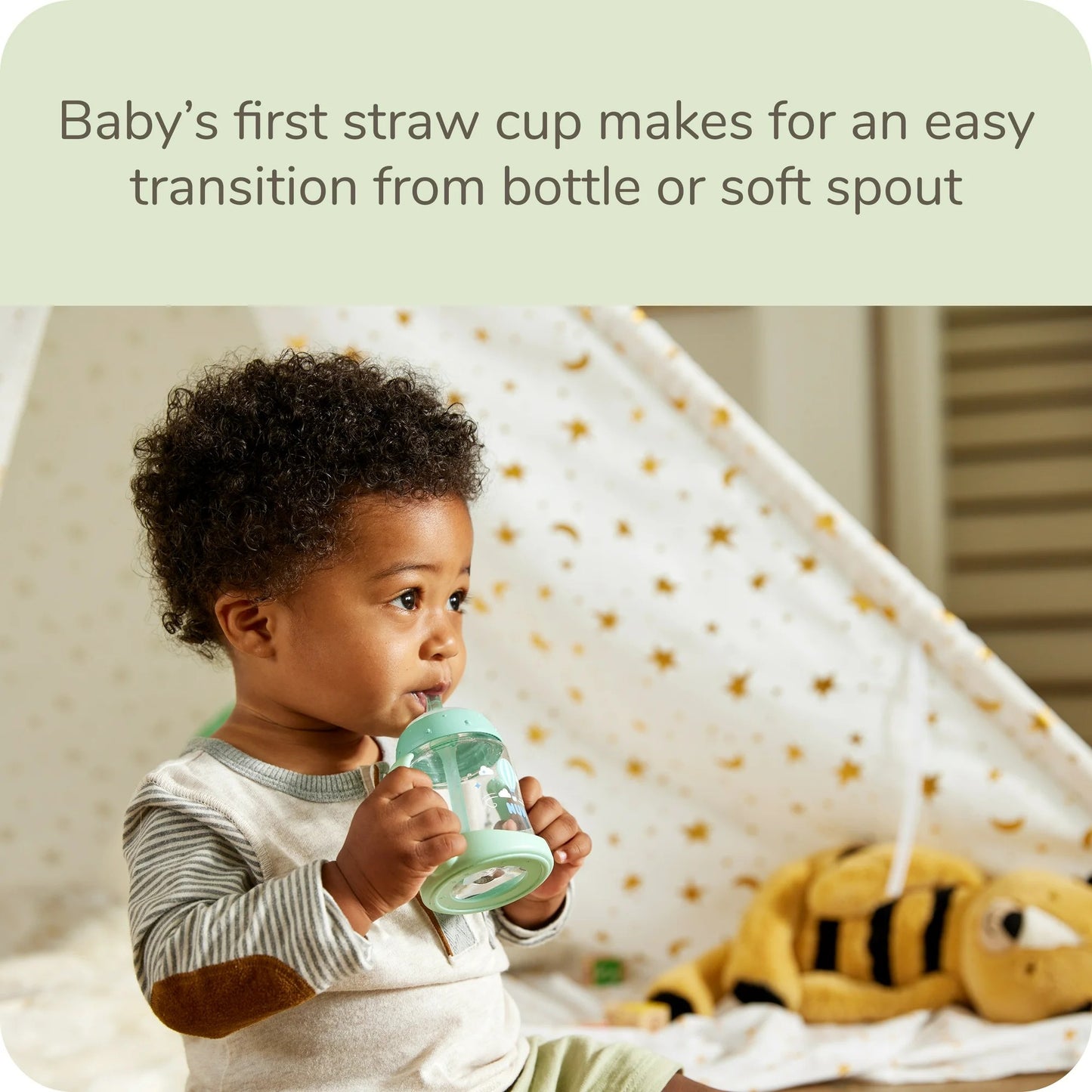 LunaLulinlk Toddler Straw Cup, 5oz Straw Sippy Cup 6+ Months, 1 Pack, Teal, Unisex