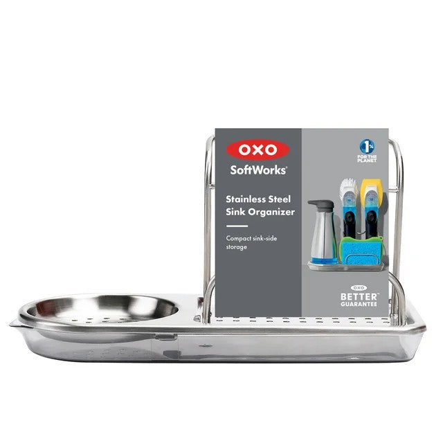 LunaLulinlk Stainless Steel Sink Organizer with Brush Holder