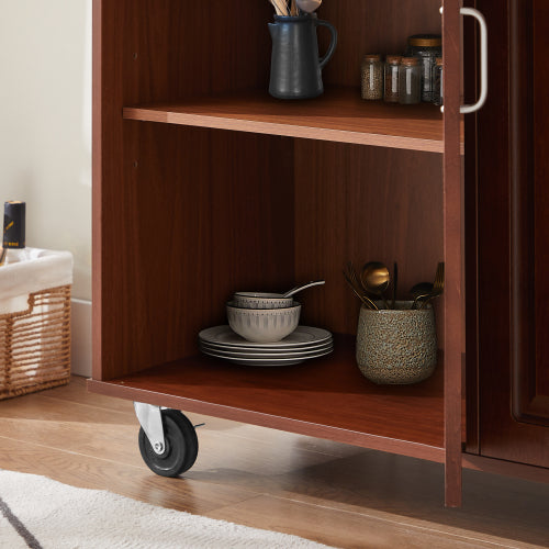 "LunaLulinlk Mobile Kitchen Island Cart With 2 drawers "