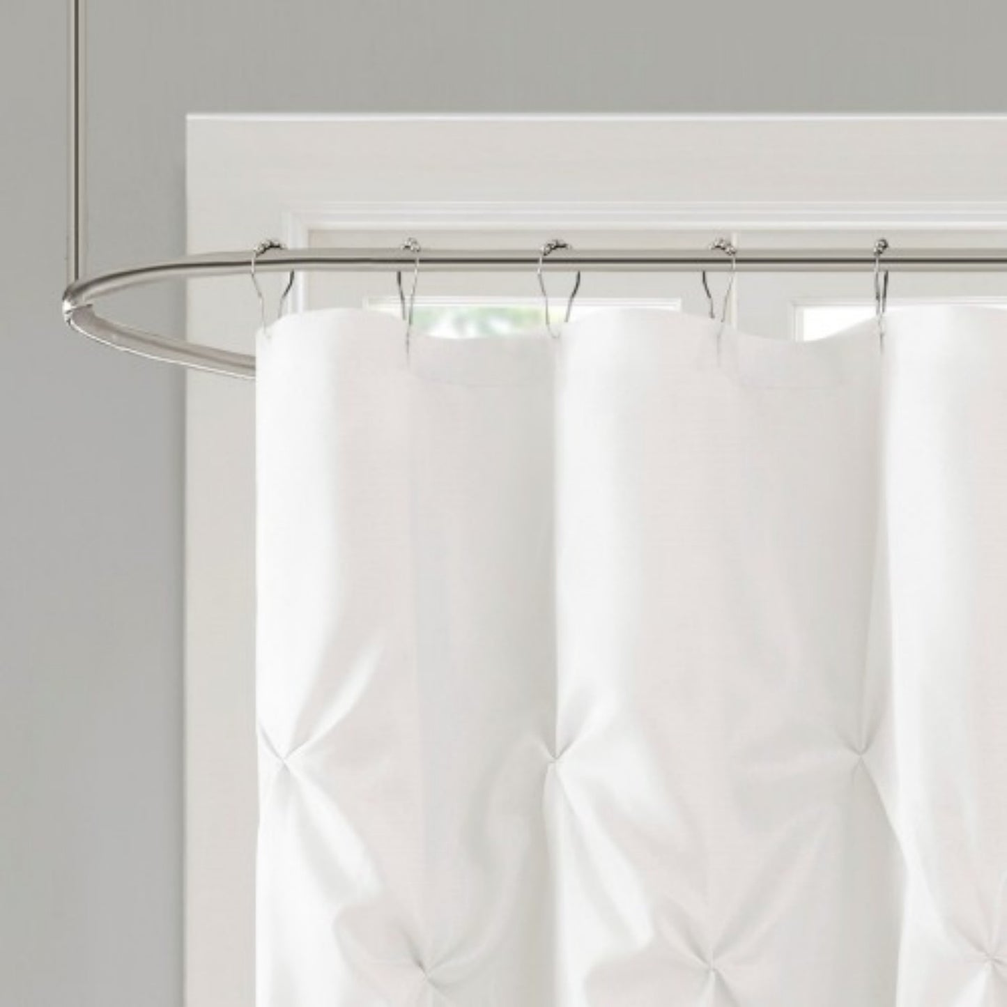 LunaLulinlk Tufted Semi-Sheer Shower Curtain