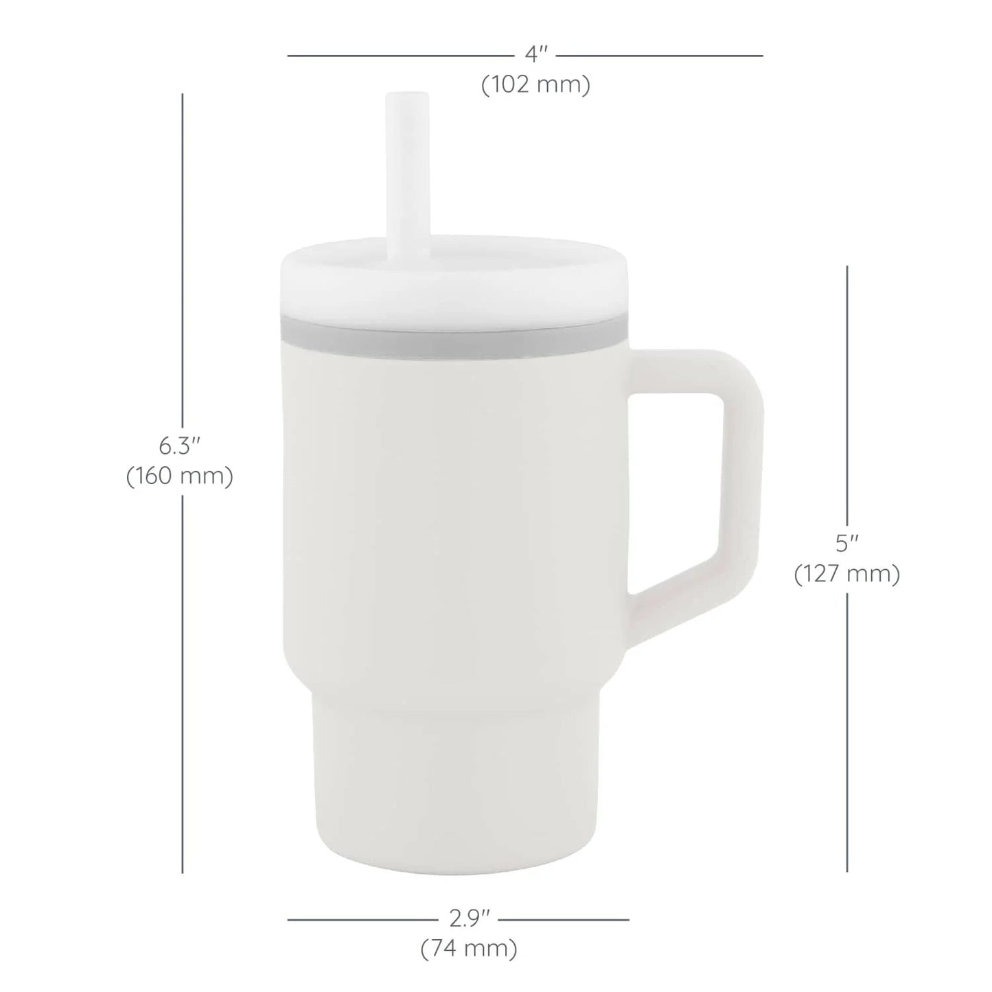LunaLulinlk Tumbler – Adorable 9 oz. Training Cup with Toddler-Friendly Straw and Handle, Cream