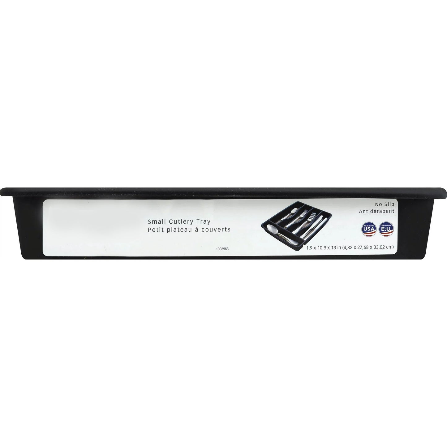 LunaLulinlk Silverware Organizer, Small, Black