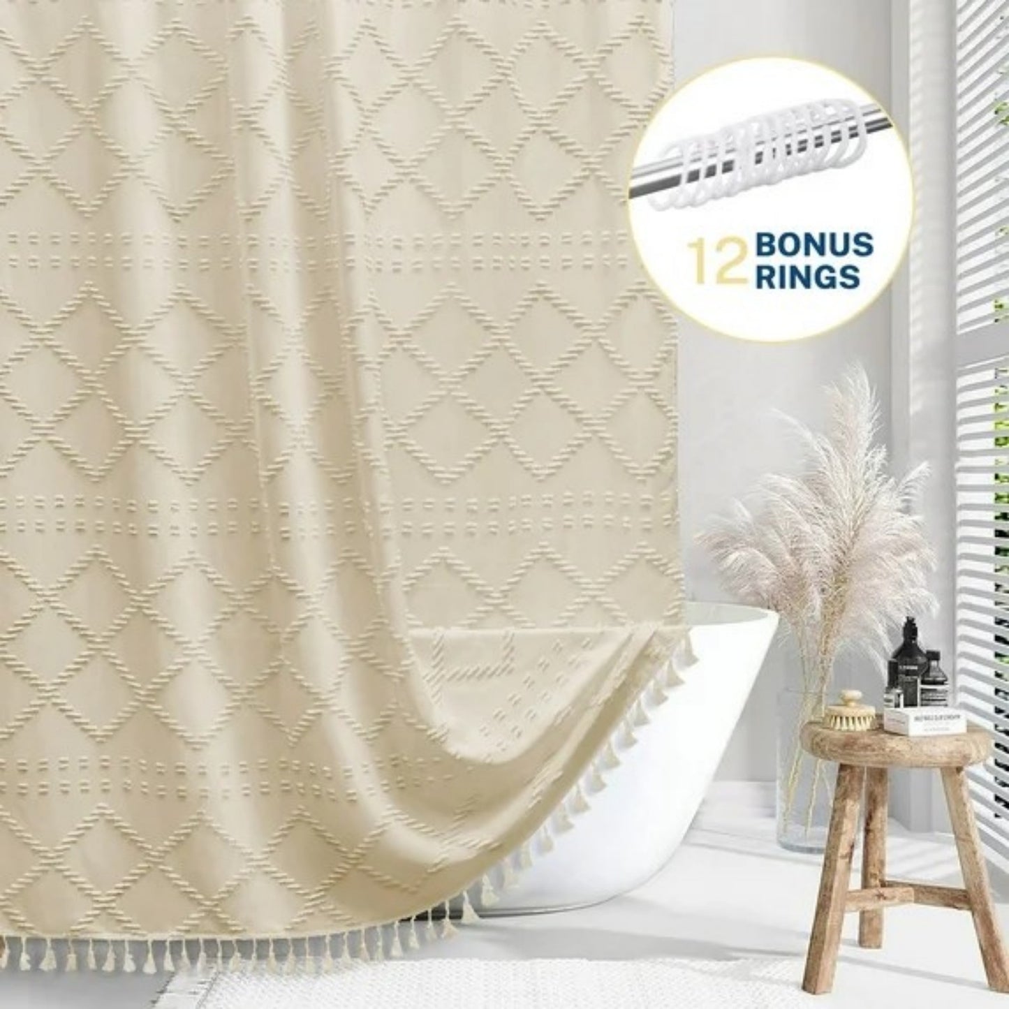 LunaLulinlk Shower Curtains,Heavy-Duty Mold/Mildew-Resistant
