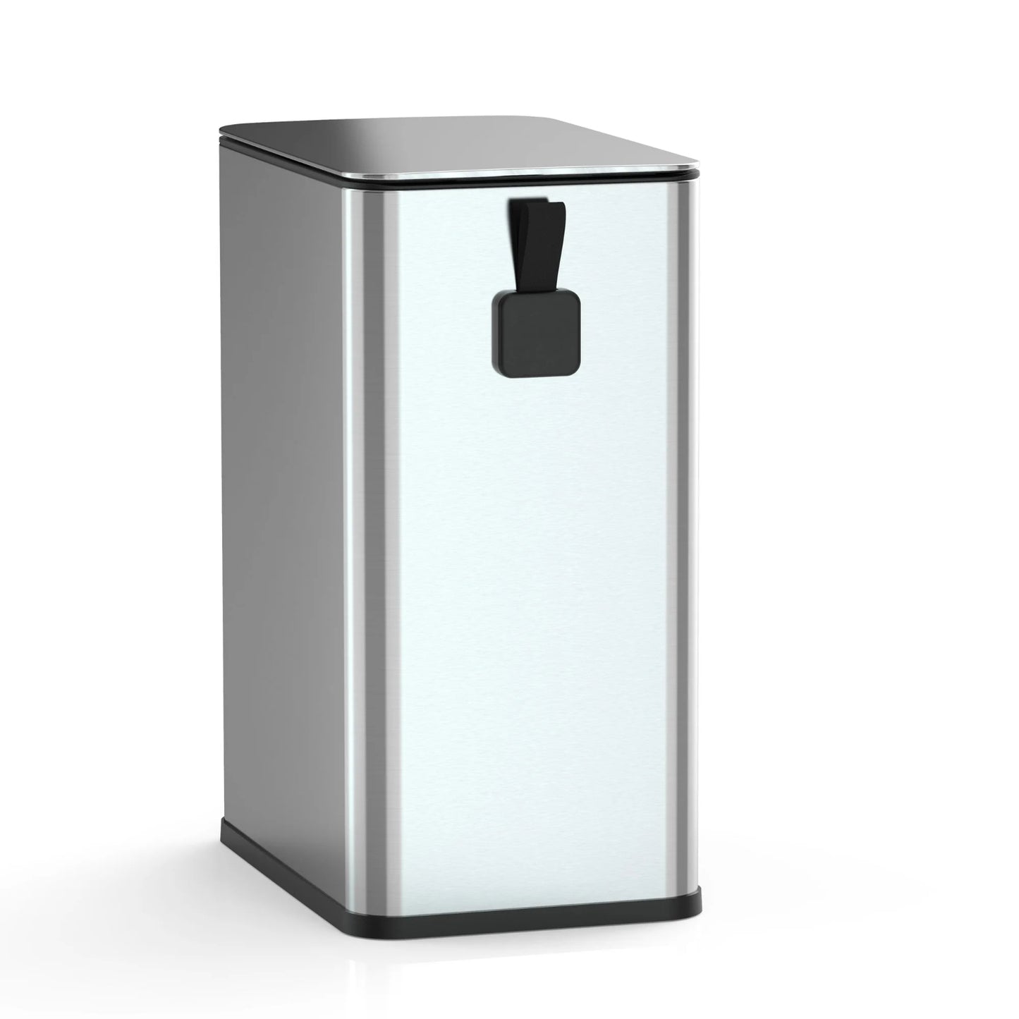 LunaLulinlk Silver Stainless Steel 2.6 Gallon Trash Can, Ultra-Slim Step-Up Bathroom Trash Can