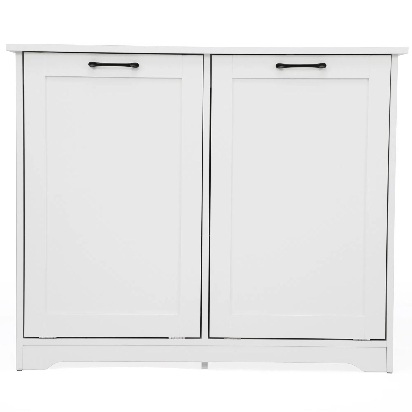 LunaLulink 13 Gallon Kitchen Trash Can, Laundry Hamper Cabinet with Handles and Deodorizer Device, White