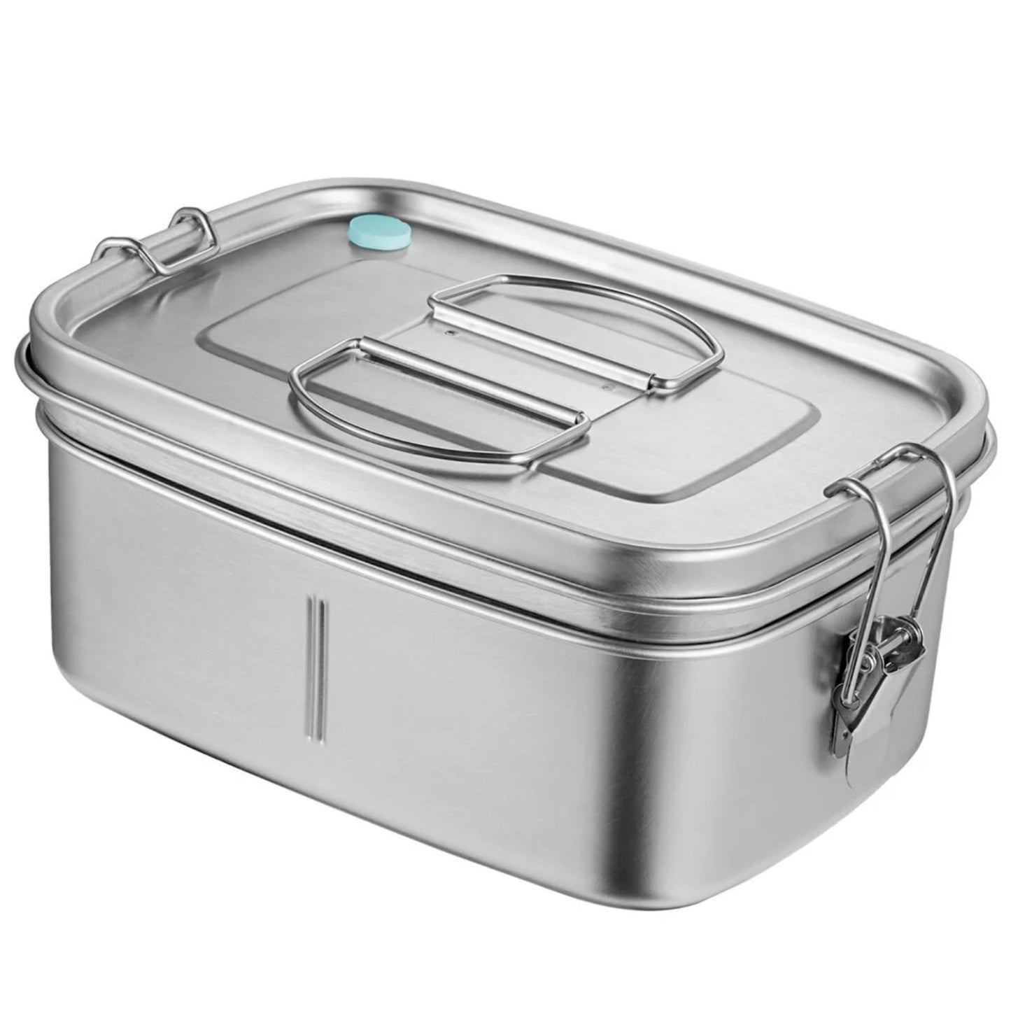 LunaLulinlk Stainless steel portable lunch box, 2-layer large capacity lunch box 1.2L+0.3L, BPA-free