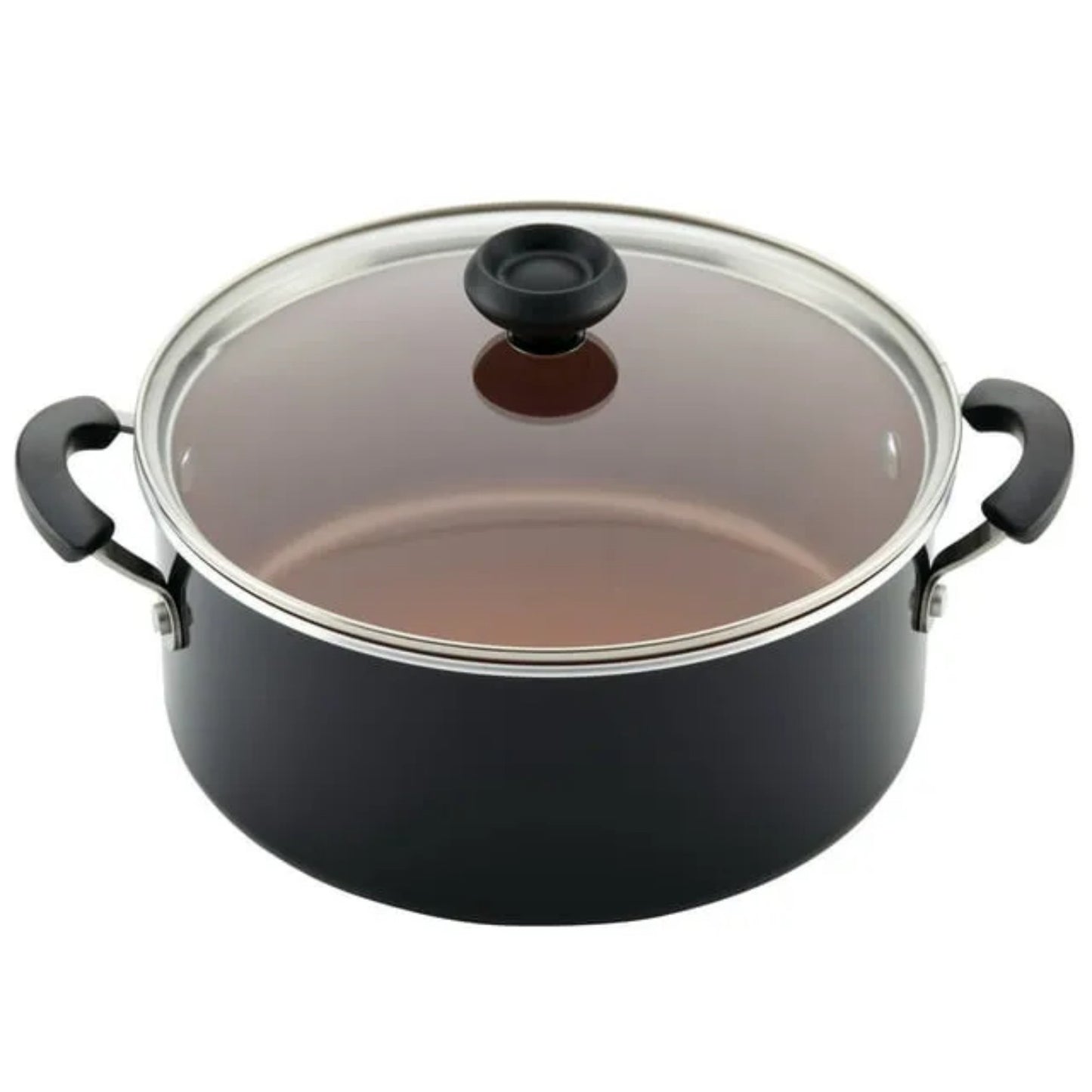LunaLulink 14-Piece black Easy Clean Pro Ceramic Nonstick Cookware Set