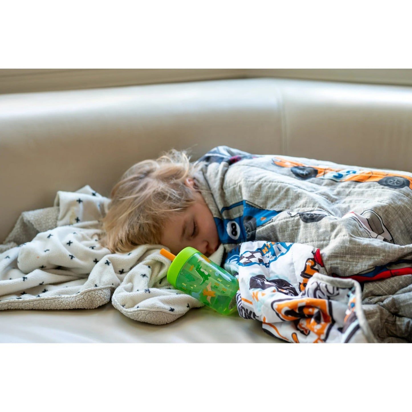 LunaLulinlk Tumbler, Soft Straw Tumbler for Toddlers, 12oz, Leak-Proof, Easy to Hold, Dinosaur