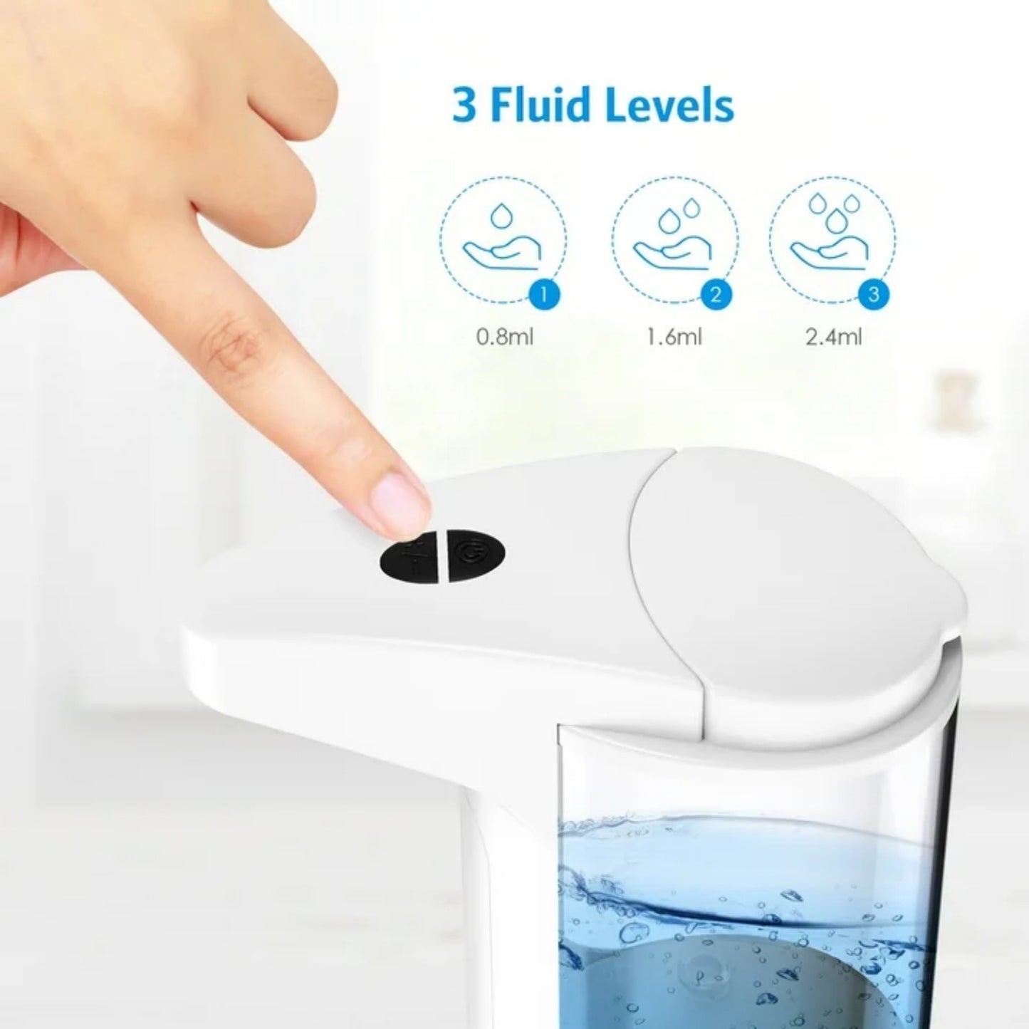 LunaLulinlk Soap Dispenser, Hand Soap Dispenser Waterproof Automatic Soap Dispenser Facial Cleanser Washroom White