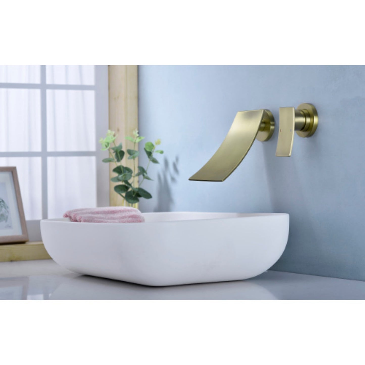 LunaLulinlk Wall Mount Widespread Bathroom Faucet