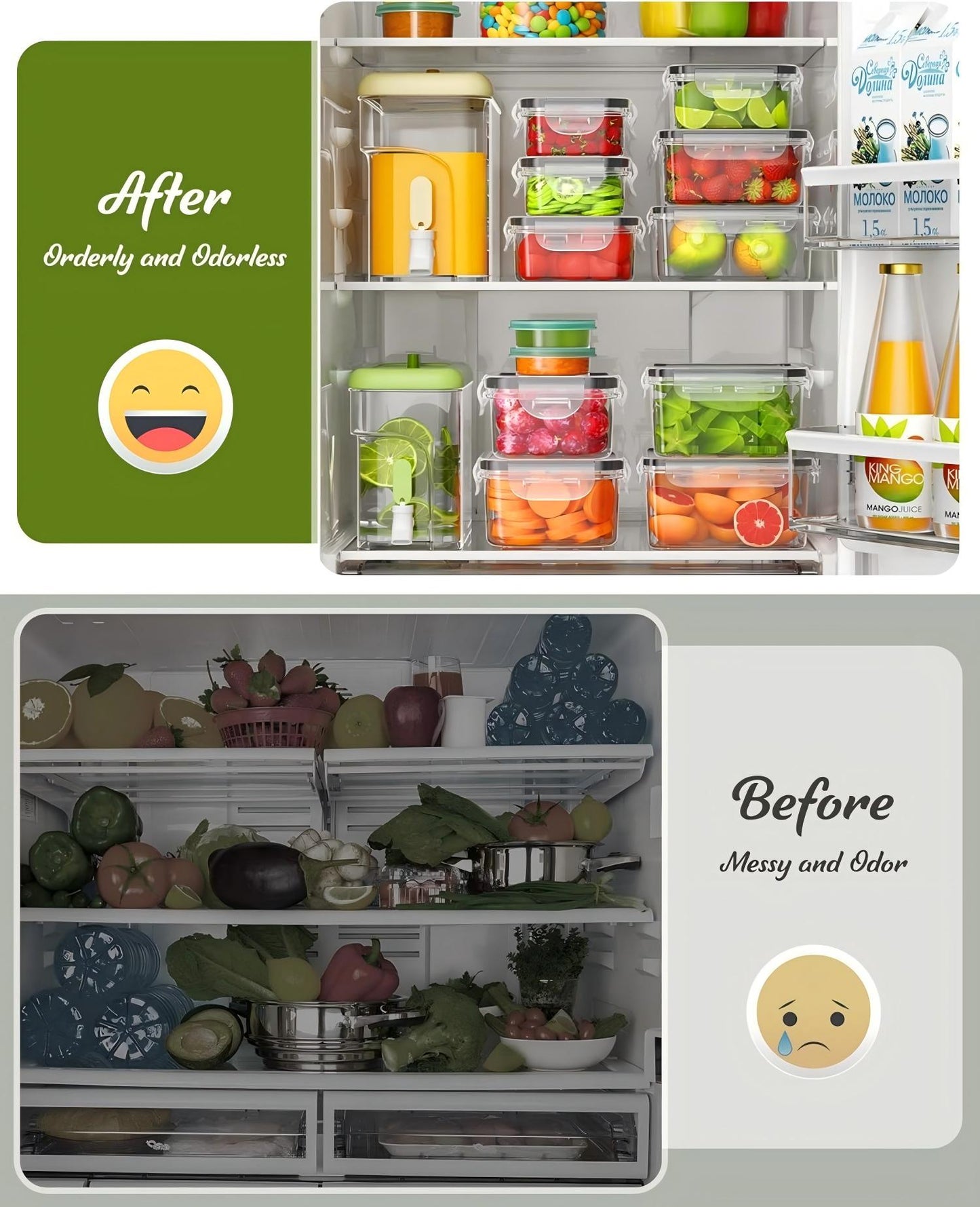 40-piece set of food storage containers made of food-grade polyethylene and silicone, microwave safe, leak-proof meal containers, with labels and pens