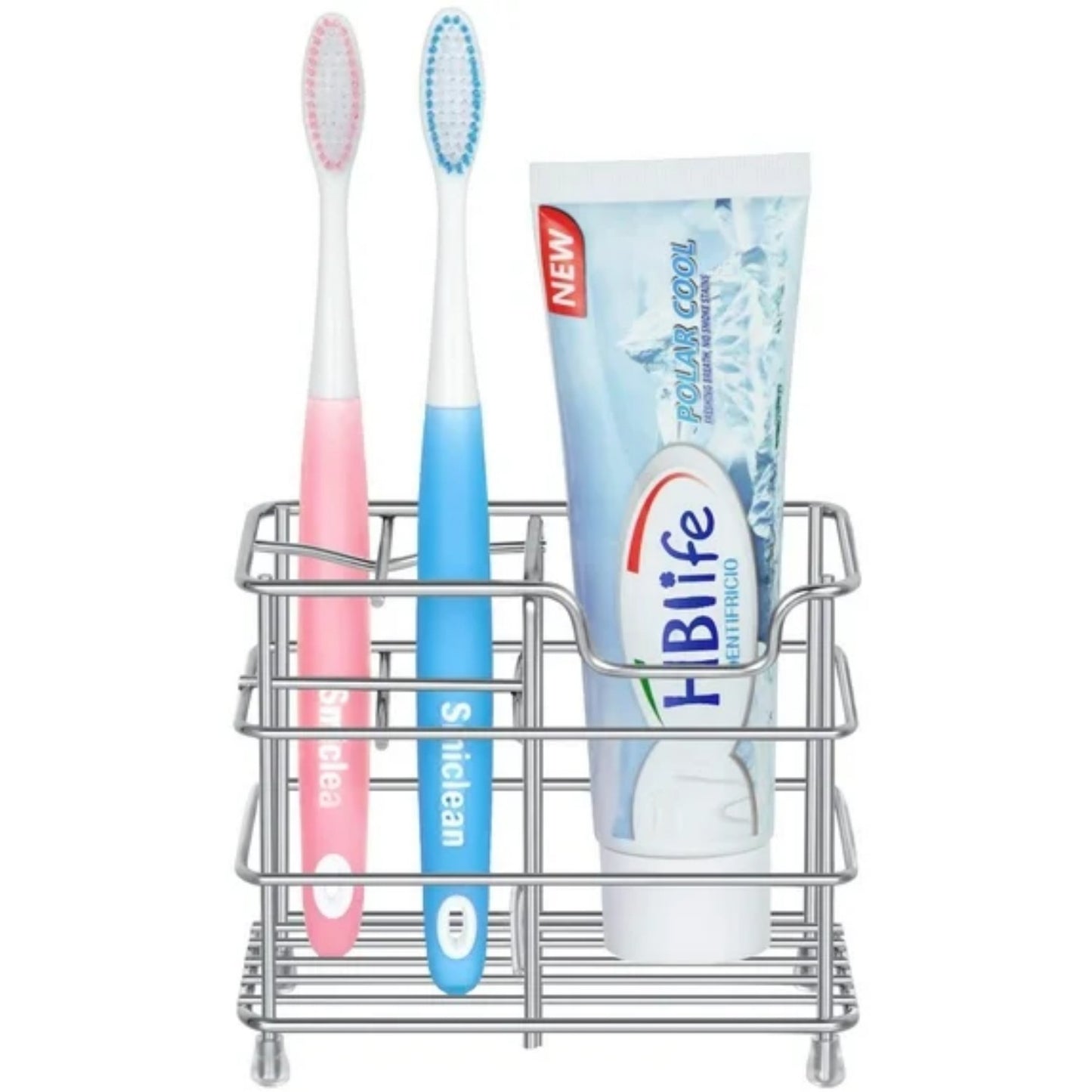 LunaLulinlk Stainless Steel Bathroom Toothbrush Holder Toothpaste Holder