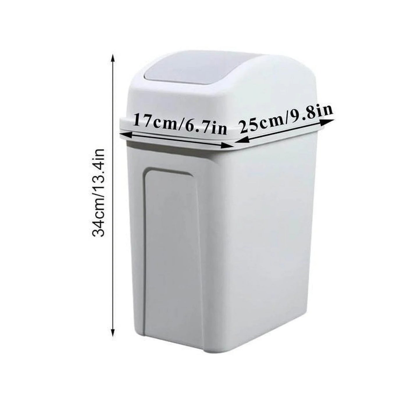 LunaLulinlk Small 4 Gallon Trash Can with Twist Top Lid for Office, Bedroom, Bathroom, Dormitory, Portable Trash Can Wastepaper Basket