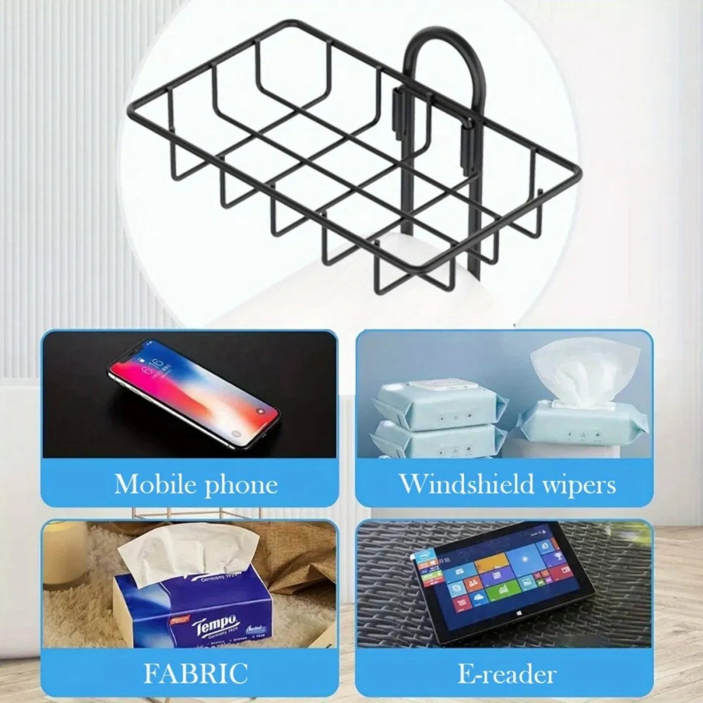 LunaLulinlk Toilet paper holder with shelf, bathroom freestanding toilet paper holder