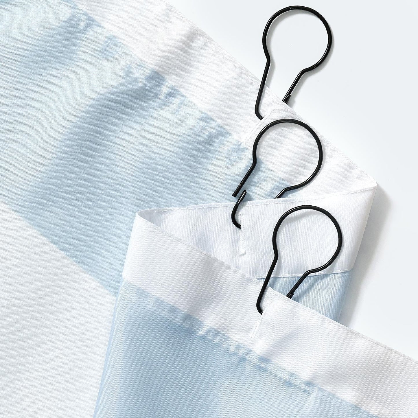 LunaLulinlk Summer Fashion Letter Stripe Home Shower Curtain,Blue