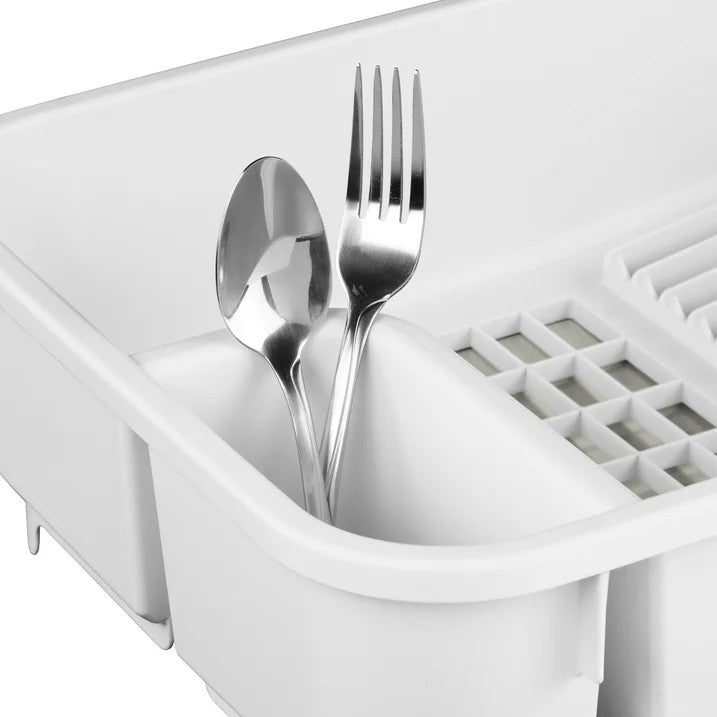 LunaLulinlk Sink Set, Space-efficient, Self-Draining with Retractable Spout, White