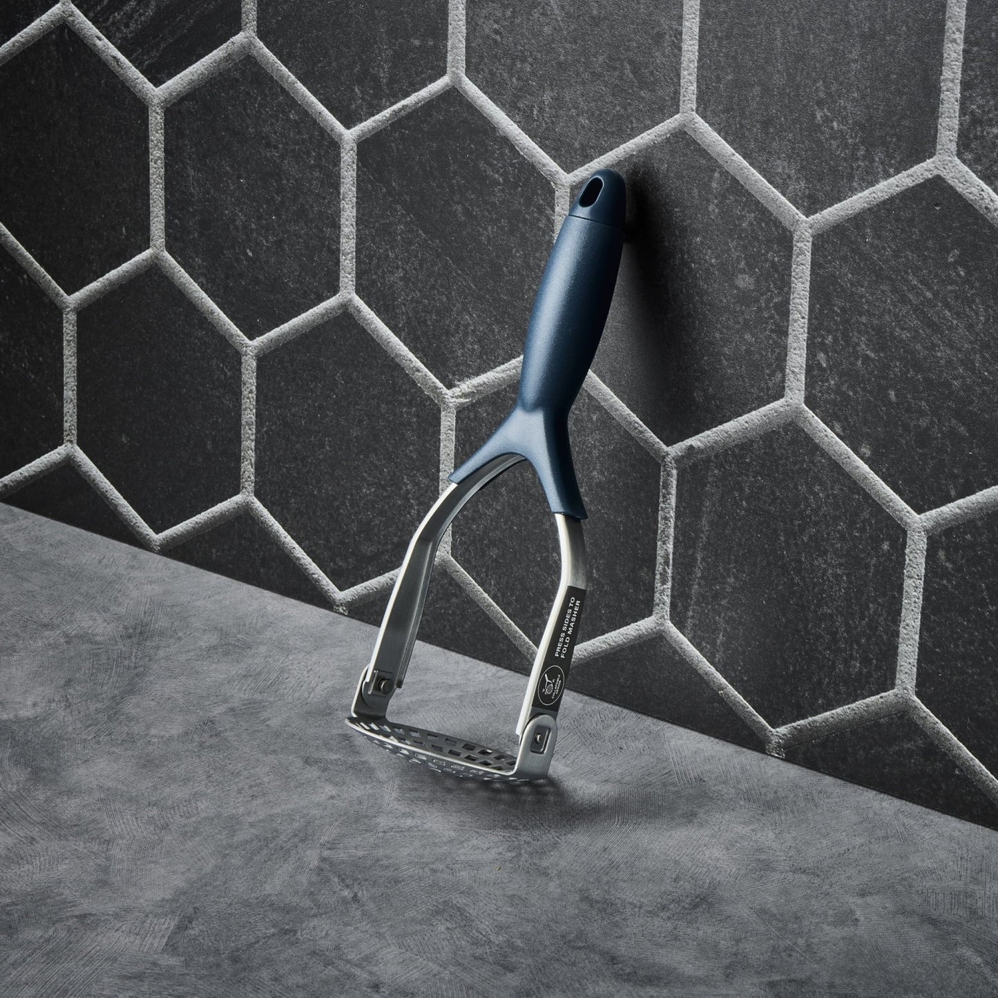 LunaLulinlk Stainless Steel Potato Masher, Blue