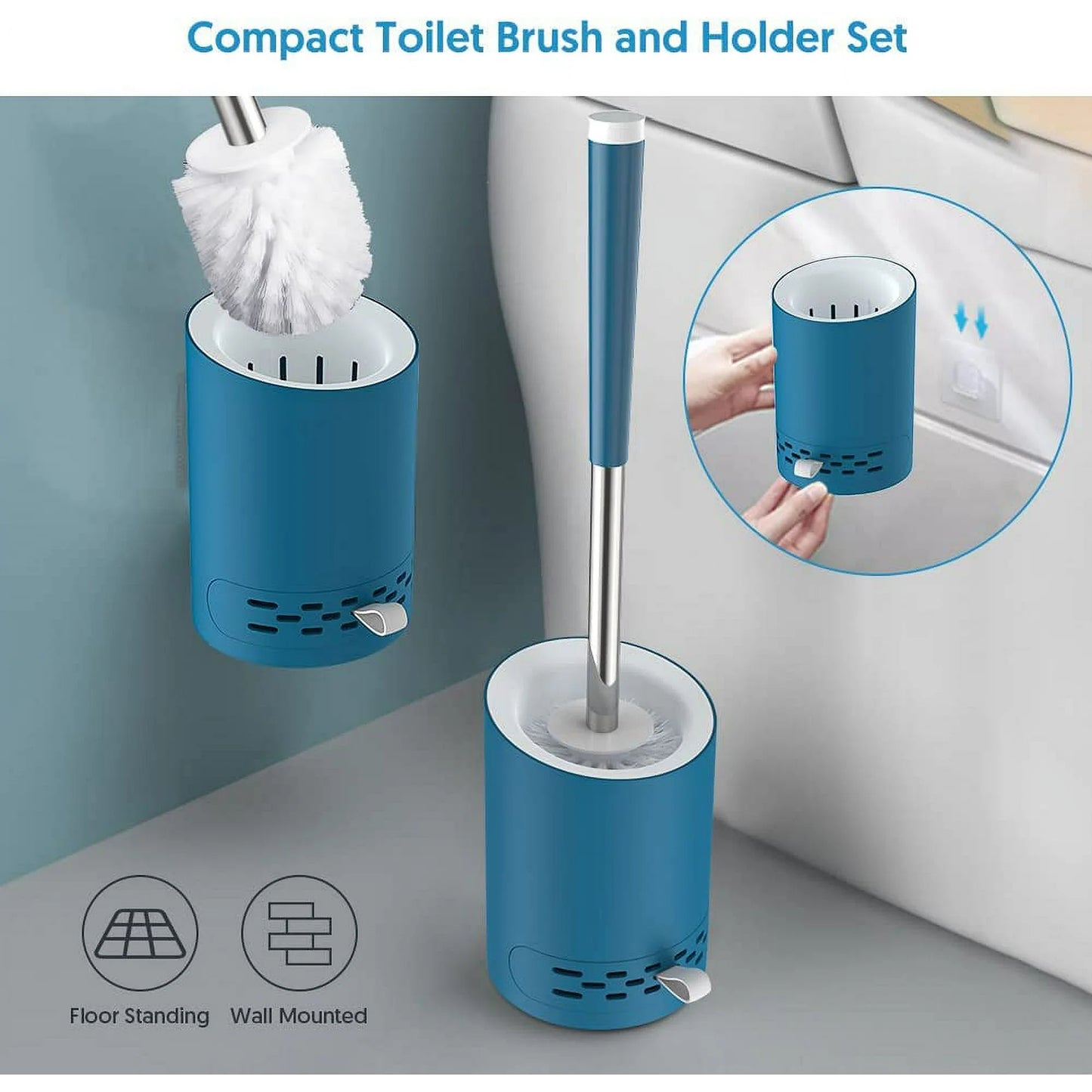 LunaLulinlk Toilet brush and holder set Toilet brush and toilet brush holder with holder