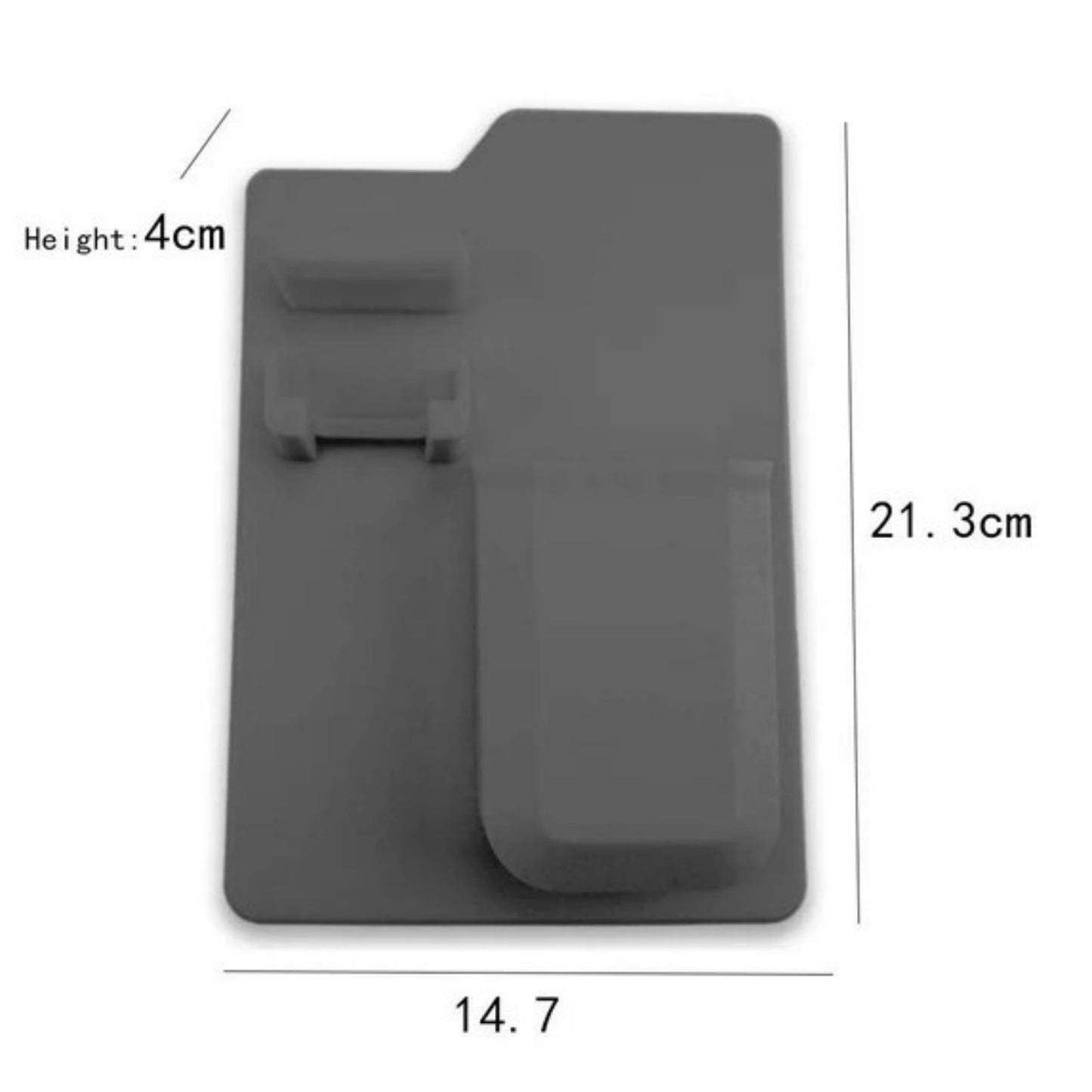 LunaLulinlk Silicone Toothbrush Holder, Wall Mounted Toothbrush Holder Storage Organizer Items Shower Razor Holder for Bathroom (Grey)