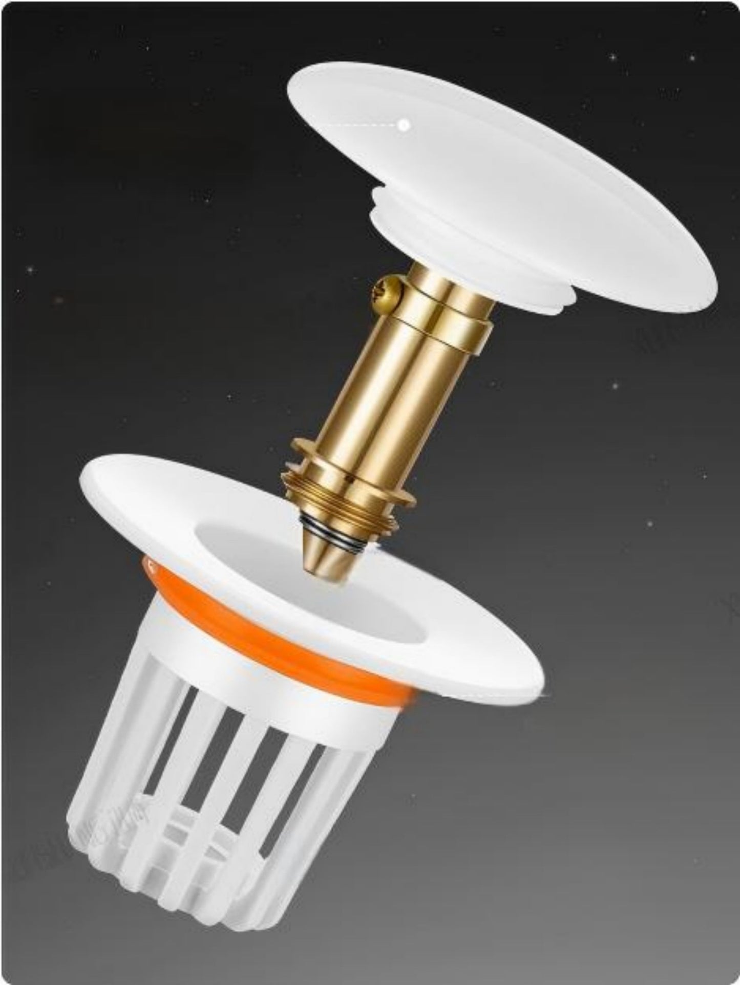 1 ceramic universal size pop-up sink strainer, brass strainer, leak-proof, clog-proof, insect-proof, with hair collector.