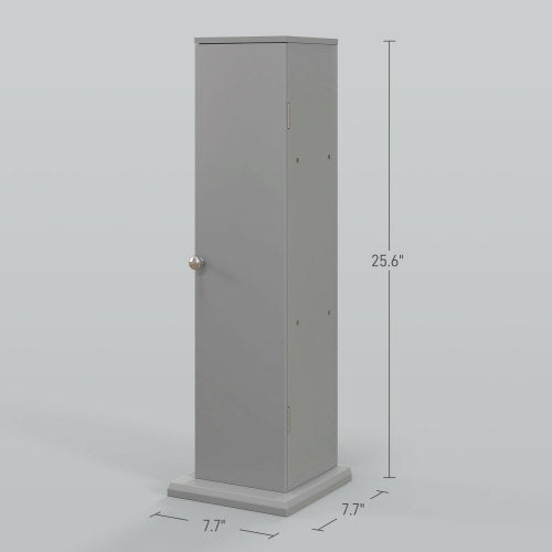 LunaLulinlk Toilet Paper Cabinet, Small Bathroom Corner Floor Cabinet with Doors and Shelves, Thin Storage Bathroom Organizer for Paper Shampoo, Gray