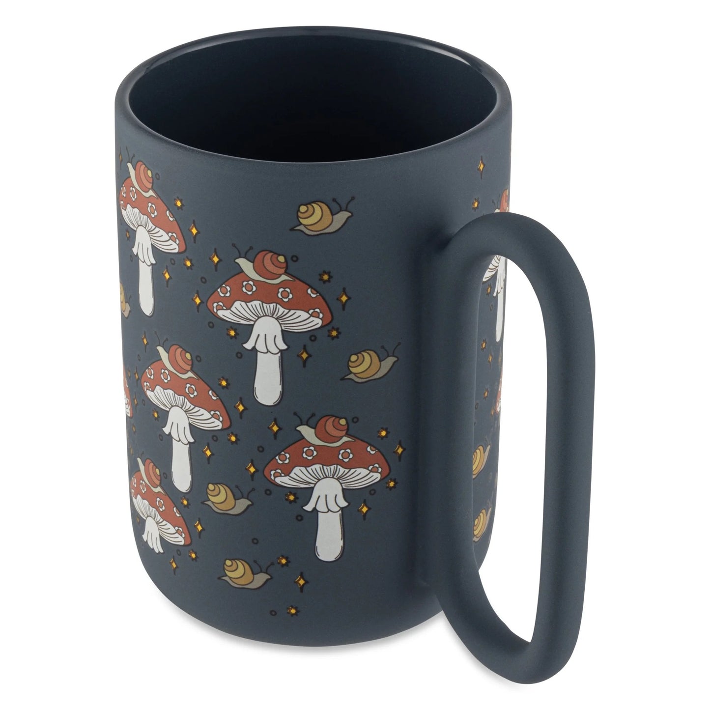 LunaLulinlk Stoneware Soft Touch Mushroom Mug, 18.6 fl oz