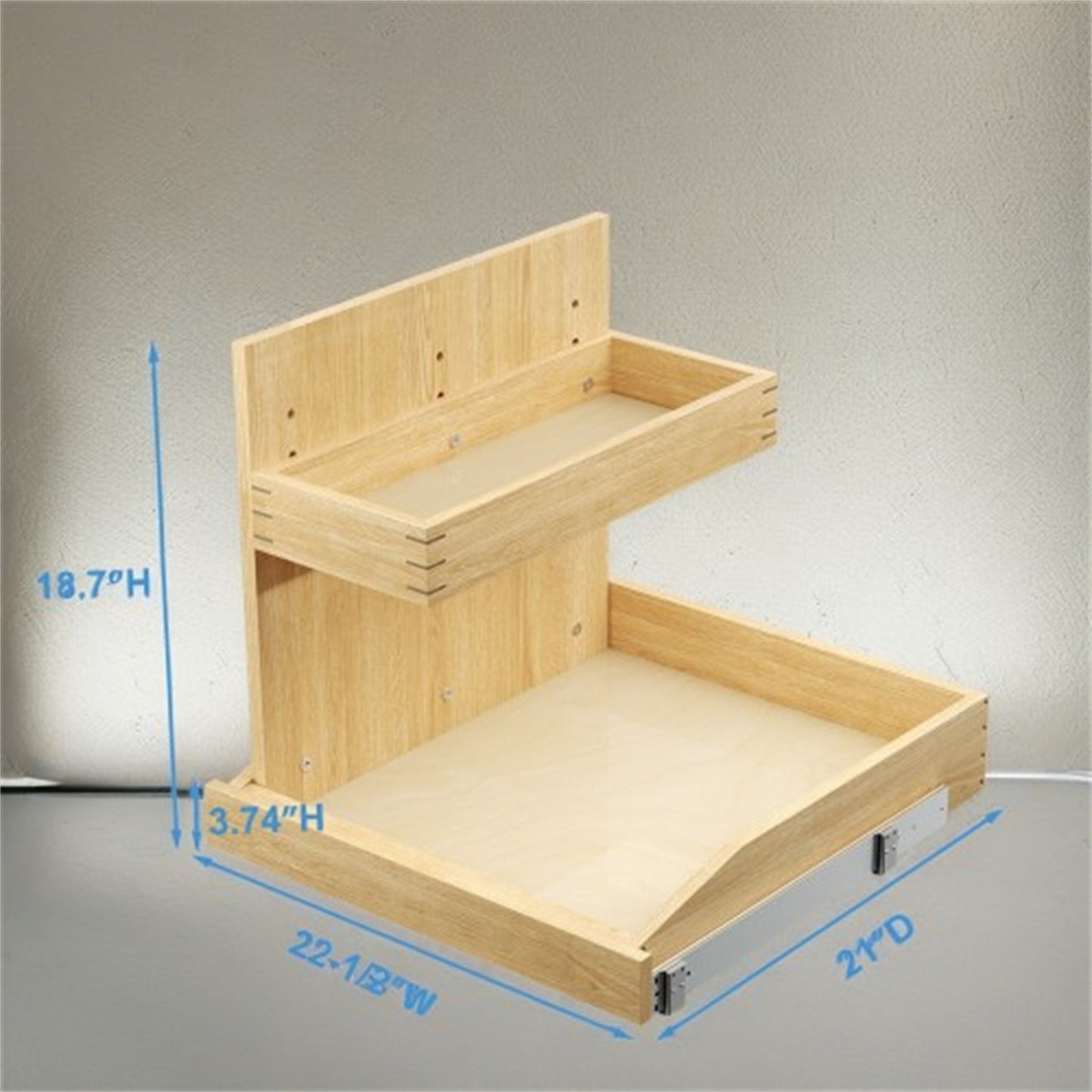 LunaLulinlk Under Sink Organizers and Storage 22½" W x 21" D, Adjustable Pull Out Cabinet organizer