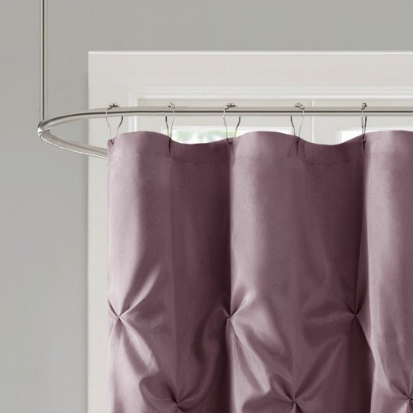 LunaLulinlk Tufted Semi-Sheer Shower Curtain