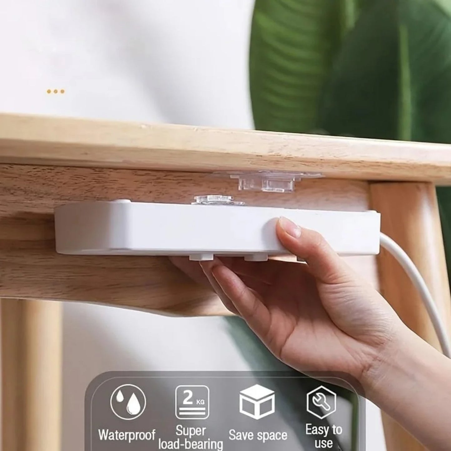 LunaLulinlk Transparent Double-Sided Adhesive Wall Hooks, Nail-Free and Damage-Free, Strong Self-Stick Hangers