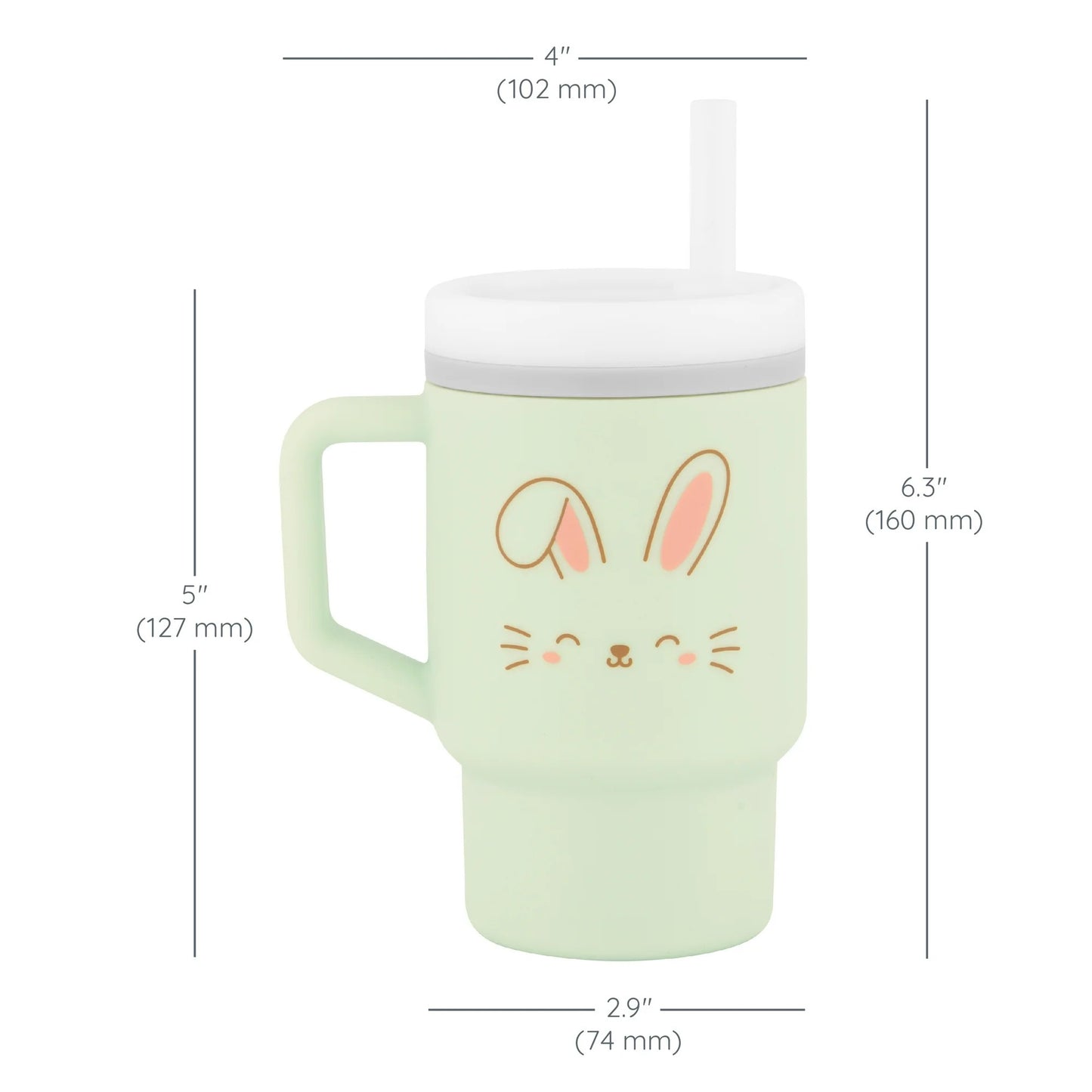 LunaLulinlk Tumbler – Adorable 9 oz. Training Cup with Toddler-Friendly Straw and Handle, Bunny