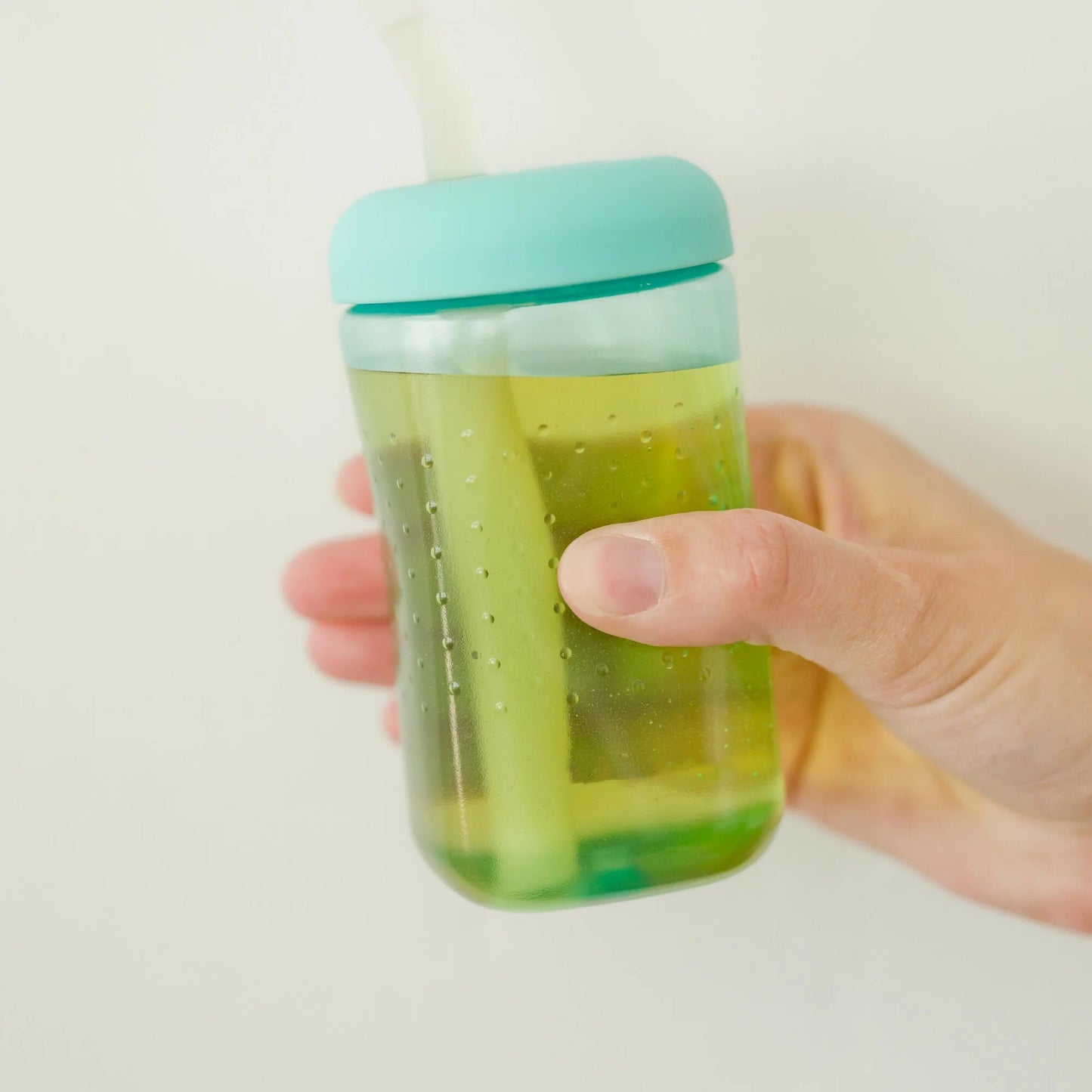 LunaLulinlk Squeezable Transition Sippy Cup with Silicone Straw - Toddler Feeding Supplies - 7 Oz - 1 Pack - Ages 6 Months and Up