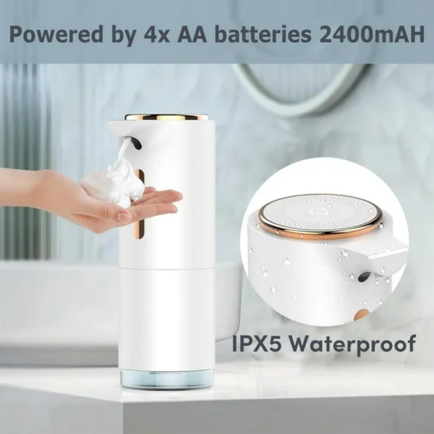 LunaLulinlk Touchless Automatic Foaming Hand Soap Dispenser, 10oz/300ml, Commercial/domestic