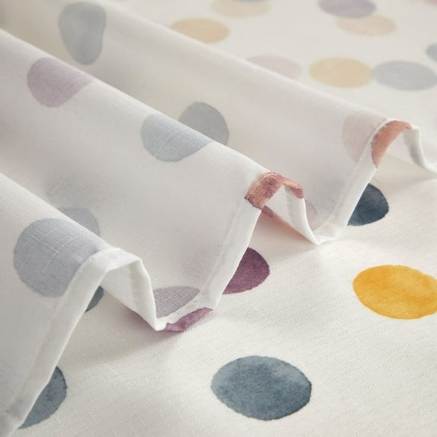 LunaLulinlk Watercolor Dots Shower Curtain, 72" X 72", Polyester