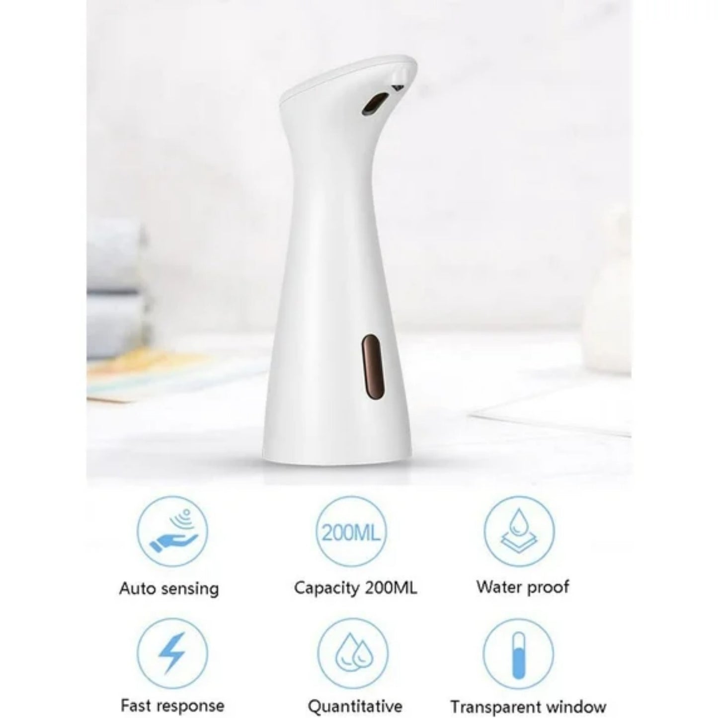 LunaLulinlk Soap Dispenser, Automatic Soap Dispenser Touchless Bath Kitchen Countertop Soap Dispenser with Infrared Motion Sensor