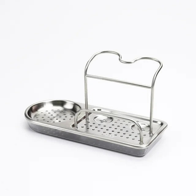 LunaLulinlk Stainless Steel Sink Organizer with Brush Holder