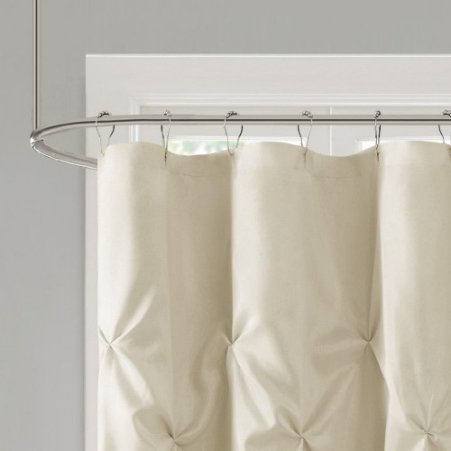 LunaLulinlk Tufted Semi-Sheer Shower Curtain