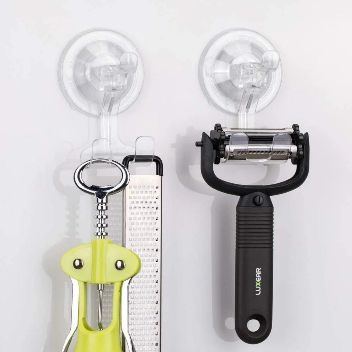 LunaLulinlk Shower Suction Hooks, Suction Cup Shower Razor Holder Reusable Removable Waterproof Suction Cup Hooks hanger 2 Pack