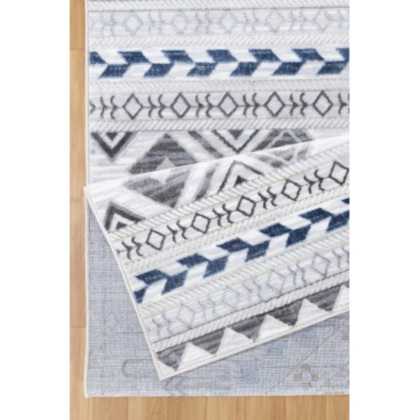 LunaLulinlk White Medallion Patterns and Southwest Soul Multi 5 ft. 3 in. x 7 ft. Area Rug