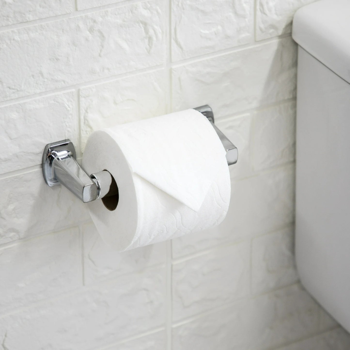 LunaLulinlk Wall Mounted Toilet Paper Holder, Chrome Plating Finish