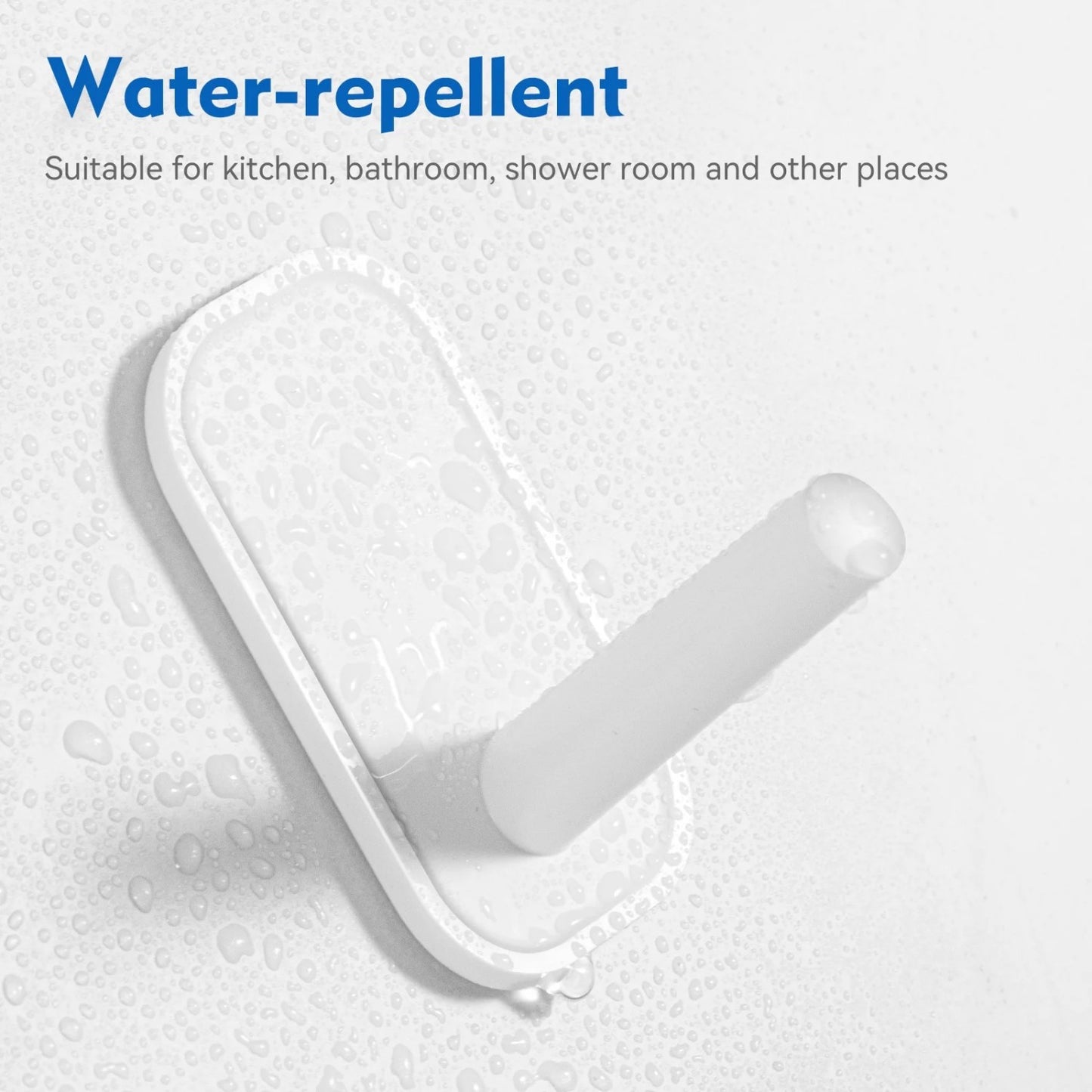 LunaLulinlk White Wall Hook Coat Rack for Hanging Towel Backpack Hat Damage Free Decorating