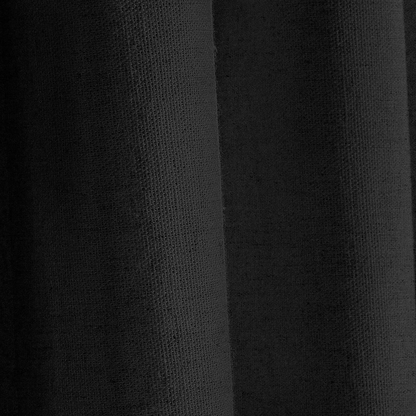 LunaLulinlk Shower Curtain with A Ruffle Hem Black Linen Shower Curtain