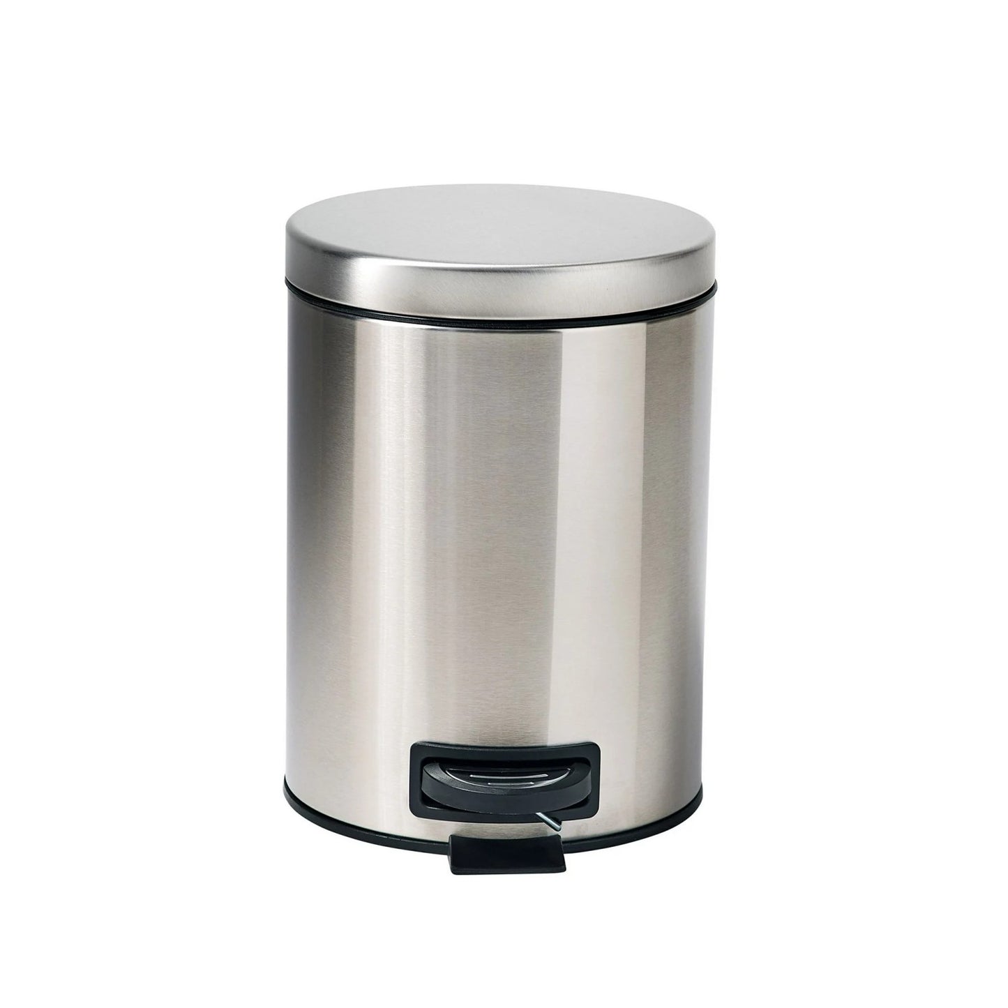 LunaLulinlk Stainless Steel SS 1.3 Gallon Metal Bathroom Waste Basket with Removable Liner