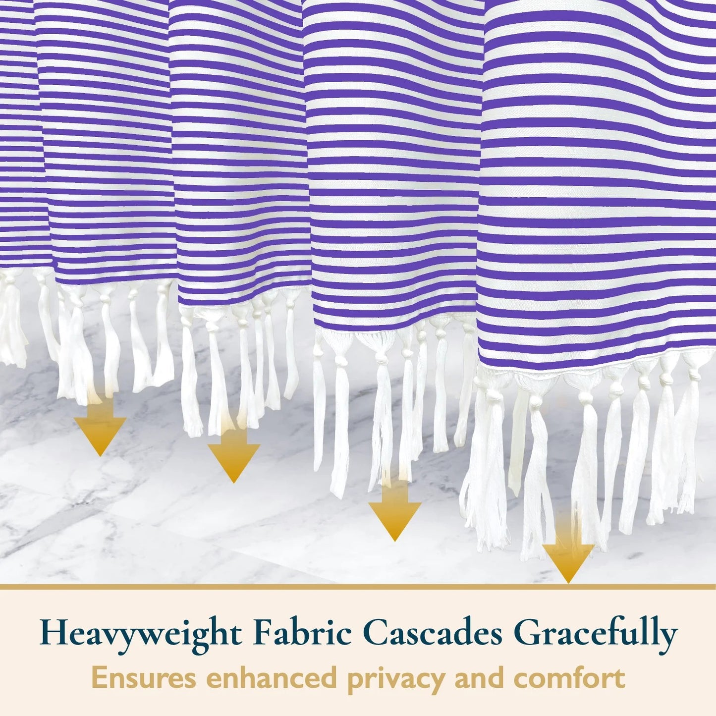 LunaLulinlk Tassel Shower Curtain Set with Hooks