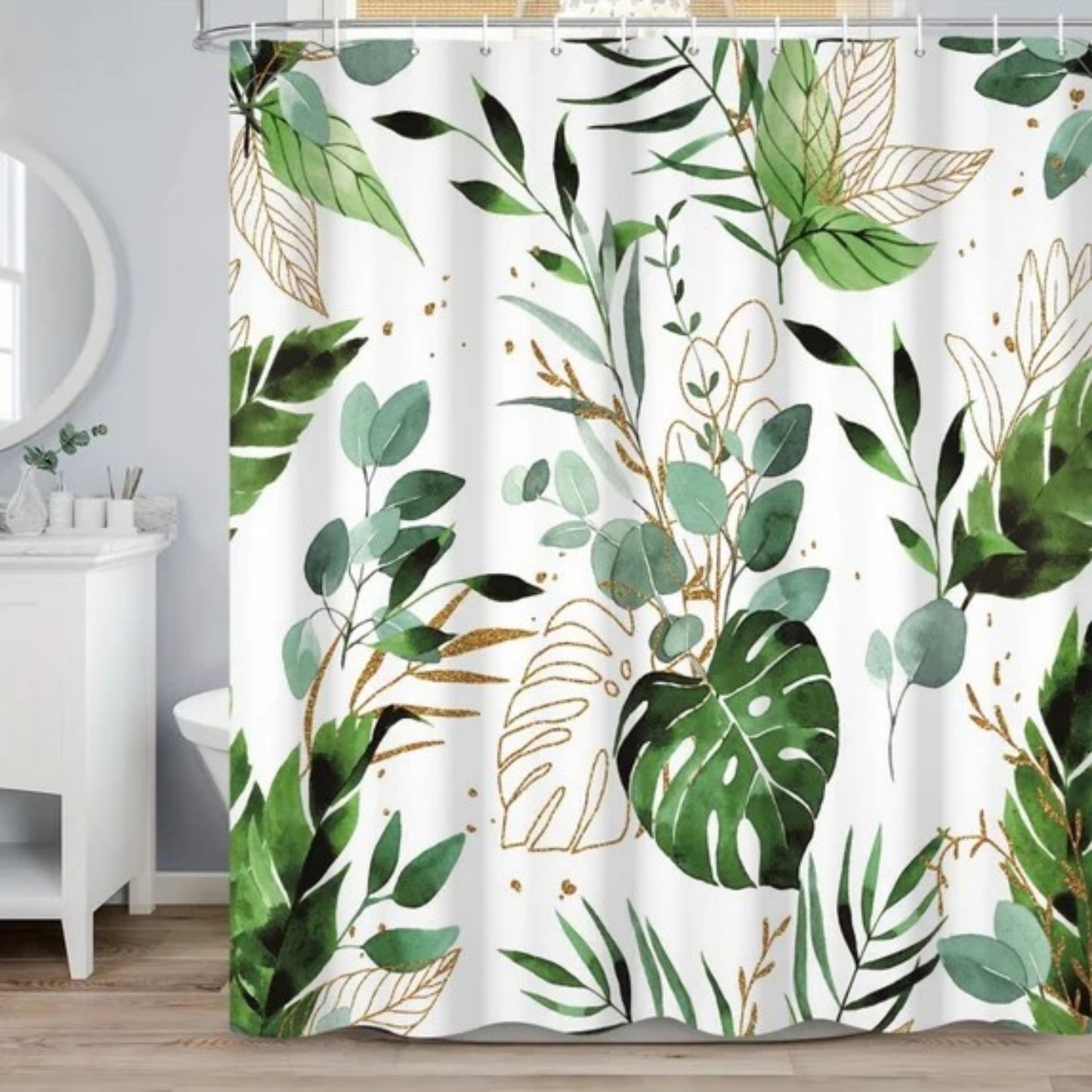 LunaLulinlk Tropical Leaf Shower Curtain