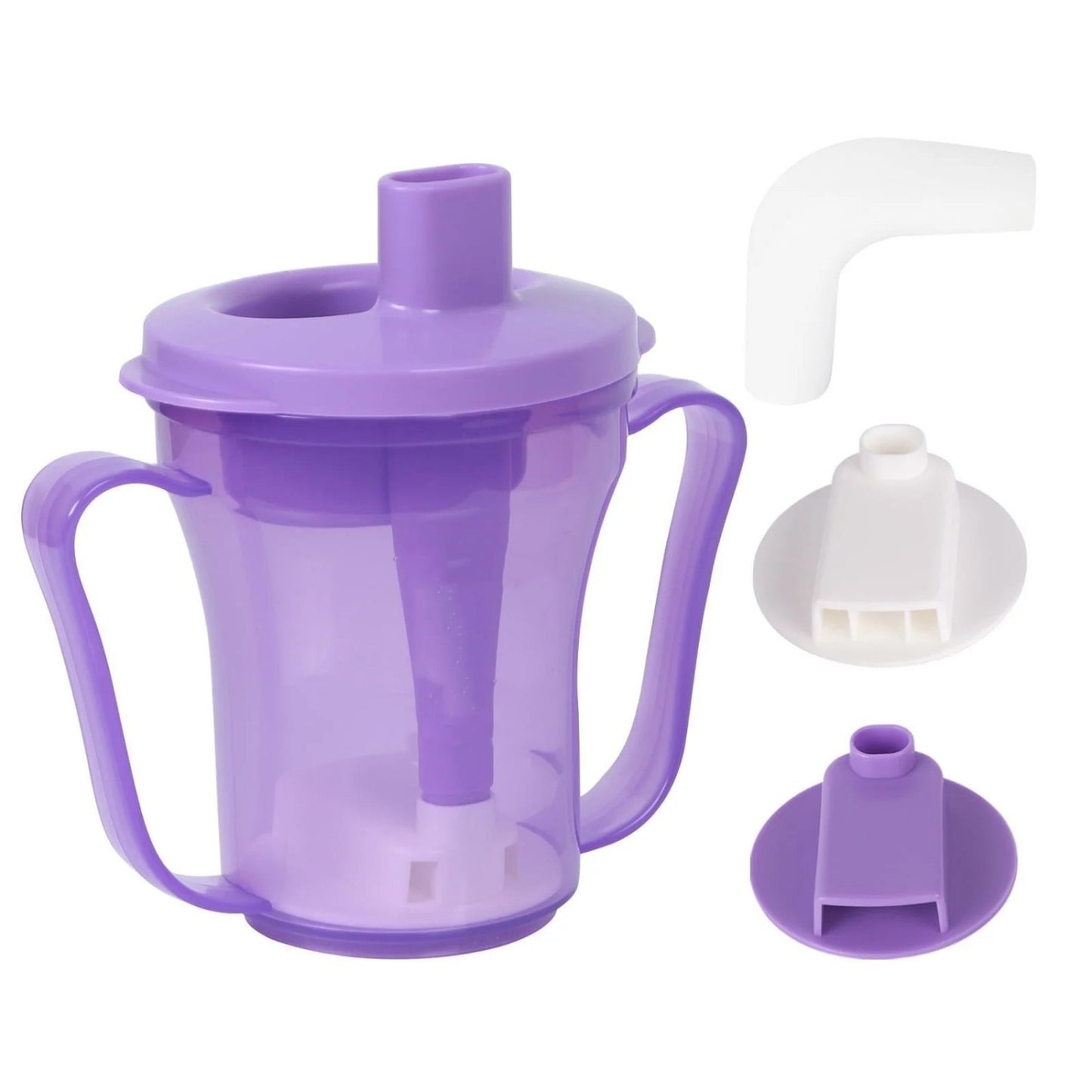 LunaLulinlk Sippy Drinking Cups, Plastic+Silicone 5CC or 10CC, Purple