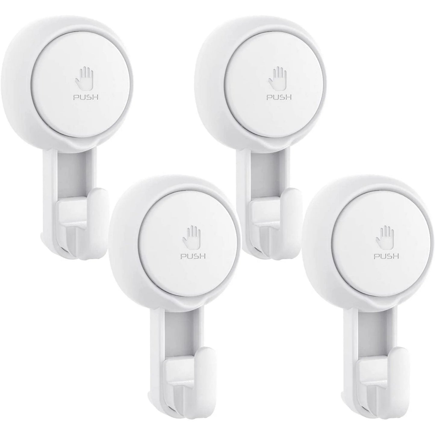 LunaLulinlk Suction Cup Hooks, Heavy Duty Reusable Wreath Hanger, Powerful Removable Shower Hooks, Vacuum Suction Wreath Holder 4 Pack
