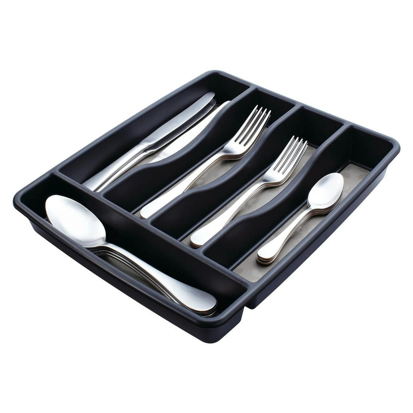 LunaLulinlk Silverware Organizer, Small, Black