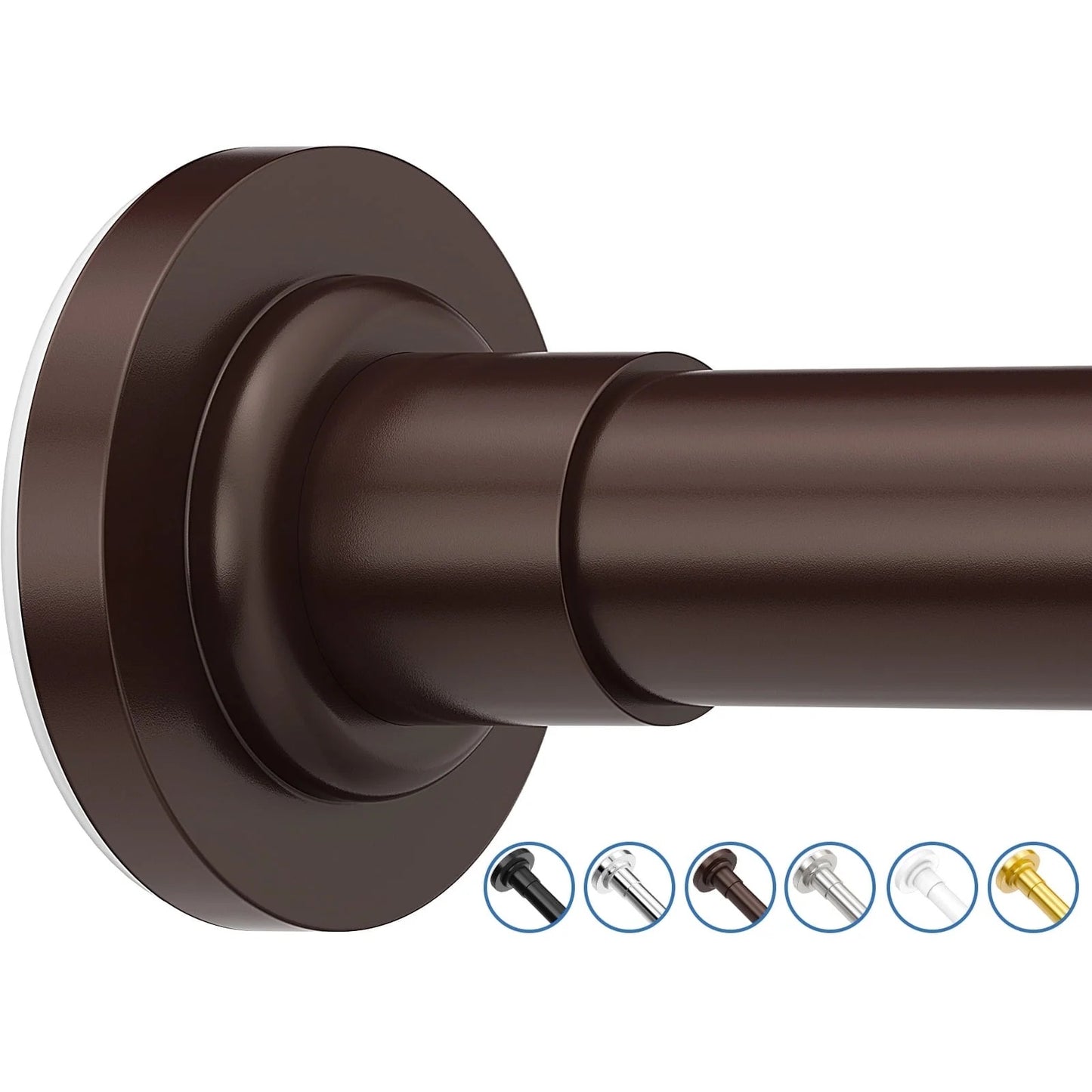 LunaLulinlk Shower Curtain Rod, Adjustable 32-61 Inch Spring Tension Shower Rods for Bathroom or Window
